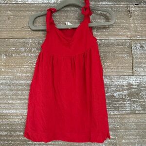 EUC Kate Quinn bamboo Red Tie-Shoulder Sundress (6-12 months)